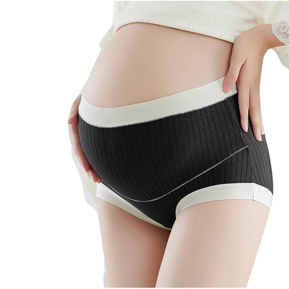 Ashirexll Plus Size Underwear for Women, Ladies Underwear Panties, Color Block Ventilate High Waist Ice Silk Abdominal Support Briefs