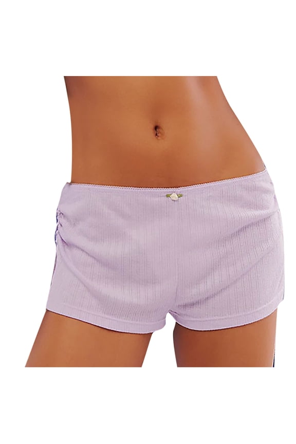 Plus Size Underwear for Women, Ladies Underwear Panties, Fashion Solid Color Low Waist Split Rose Mini Shorts Leggings