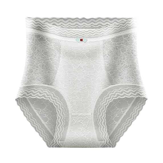 Ashirexll Plus Size Underwear for Women, Ladies Underwear Panties, Fashion Women High Waisted Solid Underwear Waist Pants Absorbent Briefs