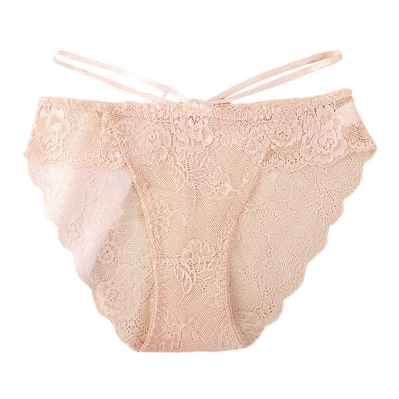 Ashirexll Plus Size Underwear for Women, Ladies Underwear Panties, Lace Mid Rise Waist Hip Lift Comfortable Body Breathable Briefs