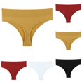 thumbnail image 1 of Ashirexll Plus Size Underwear for Women, Ladies Underwear Panties, Solid Color Thong Plus Size T Back Briefs Underpants, 1 of 3