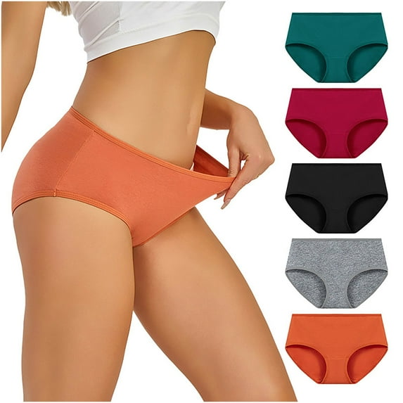 Ashirexll Plus Size Underwear for Women, Ladies Underwear Panties, Womens Large Size Solid Color Menstrual Period Underwear