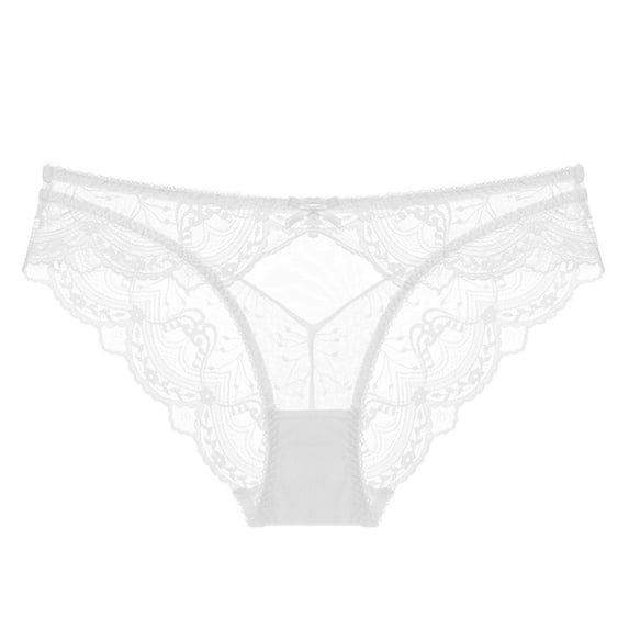 Ashirexll Plus Size Underwear for Women, Womens Cotton Underwear, Stretch Lace Mid Waist Tummy Control Breathable Panties