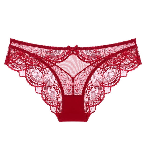 Ashirexll Plus Size Underwear for Women, Womens Cotton Underwear, Stretch Lace Mid Waist Tummy Control Breathable Panties