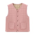 thumbnail image 1 of Ashirexll Puffer Vest Women, Womens Winter Coats, Thin Solid Color And Velvet Warm Sleeveless V Neck Layer For Wearing Inside Jackets, 1 of 7