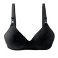 thumbnail image 1 of Ashirexll Push up Bras for Women, Bra for Big Busted Women, Plus Size Wireless Bra Breathable Lightweight Bras Black L, 1 of 4