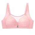 thumbnail image 1 of Ashirexll Push up Bras for Women, Lace Bras for Women, Solid Color Wireless Thin Hollow Out Soft Breathable Bras Pink A S, 1 of 4