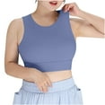 thumbnail image 1 of Ashirexll Racerback Sports Bras for Women Large Bust High Support Plus Size Seamless Full Coverage Wirefree Bra Blue 5XL, 1 of 4