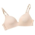 thumbnail image 1 of Ashirexll Bras for Women Seamless Wireless Lightly Lined Soft Breathable Gathering Comfort Smoothing Pepper Bra Beige XL, 1 of 5