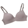 thumbnail image 1 of Ashirexll Bras for Women Seamless Wireless Lightly Lined Soft Breathable Gathering Comfort Smoothing Pepper Bra Coffee L, 1 of 5