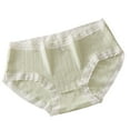 thumbnail image 1 of Ashirexll Seamless Cotton Underwear for Women, Cream Pants Sweet Girl Underwear Cotton Skin Friendly Breathable Bag High Elasticity Mid Waist Panties Green M, 1 of 4