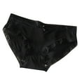 thumbnail image 1 of Ashirexll Seamless Underwear for Women, Ice Silk Underwear for Girls Summer Solid Color Mid Waist Quick Drying Lace Black XL, 1 of 3