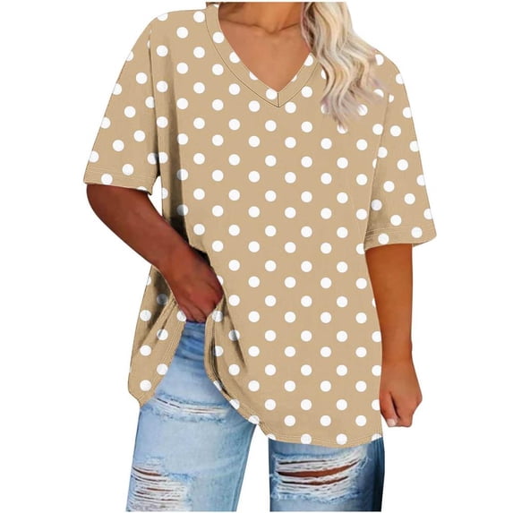 Ashirexll Short Sleeve Shirts for Women, Summer Tops for Women, Oversized-neck Short Sleeve Solid Base Shirt Sports T-shirt