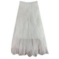 thumbnail image 1 of Ashirexll Skirts for Women Temperament High Waist Slim A-Line Irregular Net Yarn Tulle Skirts for Women White Free Size, 1 of 2