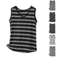 thumbnail image 1 of Ashirexll Sleeveless Tops for Women, Fashion Summer Casual Solid Color V-Neck Sleeveless Blouses Regular Tops, 1 of 5