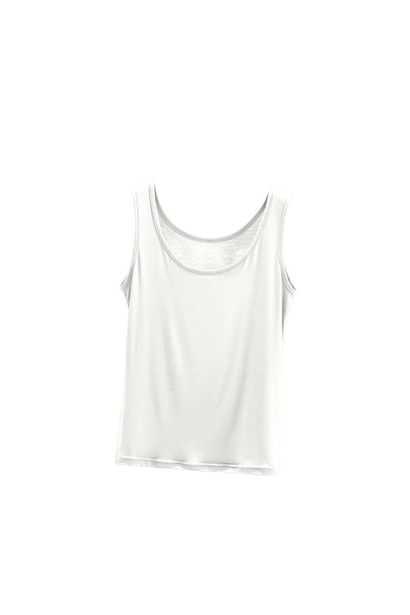 Sleeveless Tops for Women Solid Color Round Neck Loose Thin Sleeveless Pajama Blouses