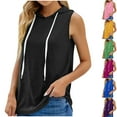 thumbnail image 1 of Ashirexll Sleeveless Tops for Women, Summer Round Neck Loose Oversized Sports Hoodie Top Blouses, 1 of 5
