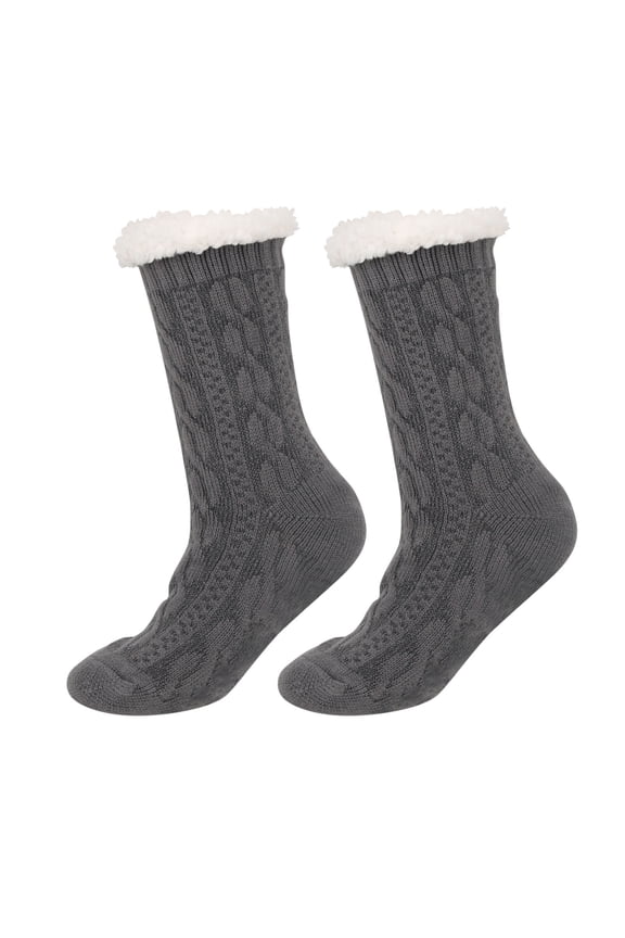 Socks for Women Super Thick Wool Socks Soft Warm Comfort Casual Breathable Crew Winter Socks Z-Gray L