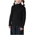 thumbnail image 1 of Ashirexll Solid Color Mock Neck Sweaters for Boys and Girls Long Sleeve Knit Top Casual Base Shirts Kids 0-13 Years, 1 of 4