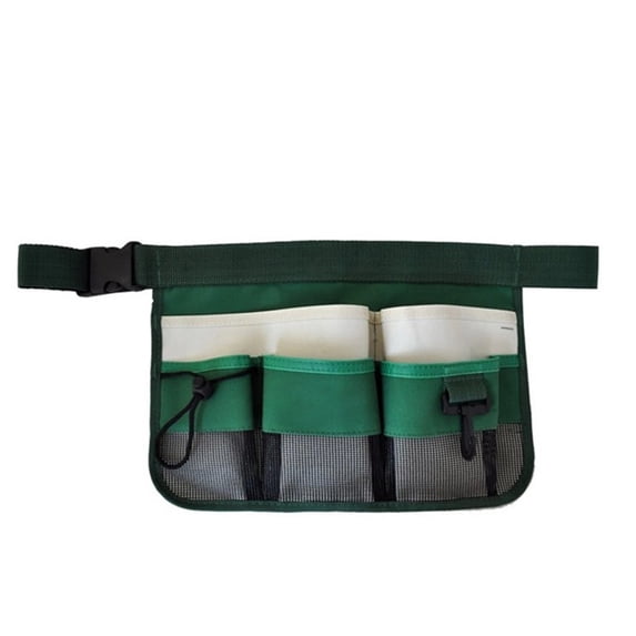Pocket Gardening Tools Belt Bags Garden Waist Bag Hanging Pouch Gardening Tool Bucket Organizer with Multi-Pocket (Green)