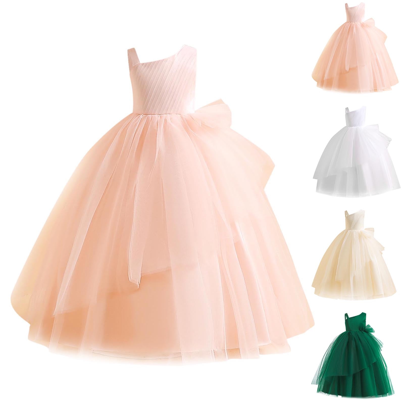 green emerald velvet dress Elegant Girls Dresses High-End Luxury Dresses Girls Performance Dress –  marryshe main image 0