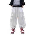 thumbnail image 1 of Ashirexll Summer Pants, Girls Pants, Cargo Pants for Summer 6-16Y Boys and Girls Elastic Waist Casual Trousers with Pockets, 1 of 5