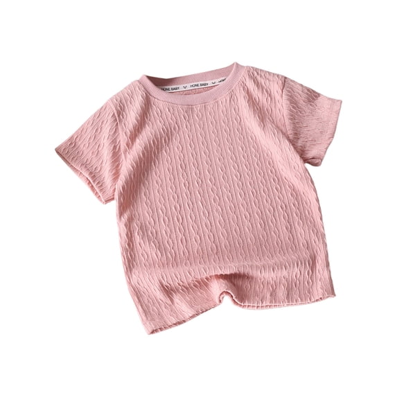Ashirexll Summer Shirts, Shirts for Girls, 1-10 Years Children's Fashion and Casual Hollow Out Short Sleeve Round Neck T-Shirts Top for Girls