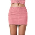 thumbnail image 1 of Ashirexll Summer Shorts for Women Fashion High Waist Denim Skirt Slim Thin Hip Lifting Tight with Bottoms Womens Shorts Pink M, 1 of 6