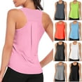 thumbnail image 1 of Ashirexll Summer Tops for Women, Womens Casual Tops, Athletic Sports Running Tank Mesh Yoga Training Solid Top, 1 of 7