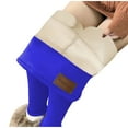 thumbnail image 1 of Ashirexll Super Thick Fleece Leggings for Women Plus Size Winter High-Waisted Leggings Fleece Lined Warm Pants,Elastic Slim Workout Yoga Tight Blue XL, 1 of 8