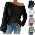 thumbnail image 1 of Ashirexll Sweaters for Women Trendy Pullover Sweaters Womens Casual Fashion Pullover Long Sleeve Round Neck Sweater Comfortable, 1 of 4