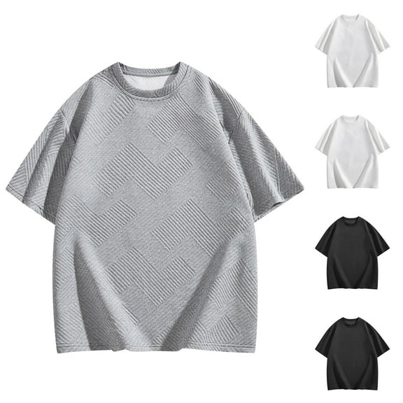 Ashirexll T Shirts for Man, Mens Shirts Casual, Plus Size Loose Short Sleeve Round Neck Daily Casual Wear T-shirts Summer Shirts