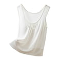 thumbnail image 1 of Ashirexll Tank Tops for Women Fashion Summer Casual Solid Color Loose Round Neck Tank with Built in Bra, 1 of 6