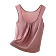 thumbnail image 1 of Ashirexll Tank Tops for Women Fashion Summer Casual Solid Color Loose Round Neck Tank with Built in Bra, 1 of 6