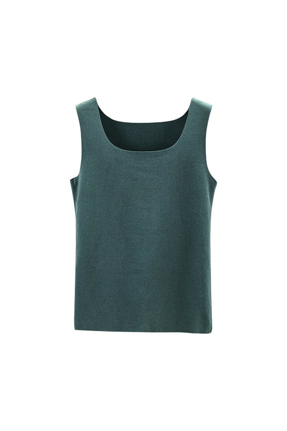 Tank Tops for Women, Padded Thickened Warm Velvet Undershirt Heat Bottoming Layer Blouses.
