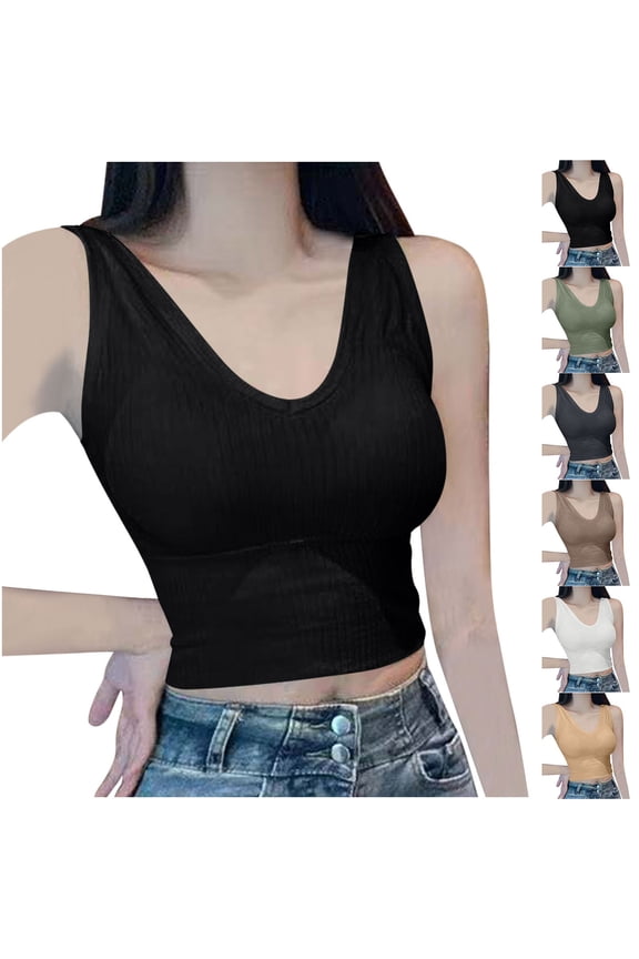 Tank Tops for Women, Seamless Back Undercover Chest Wrapping Threaded Tank Sleeveless Tops