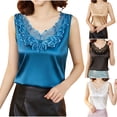 thumbnail image 1 of Ashirexll Tank Tops for Women, Summer Fashion Lace V-Neck Sleeveless Blouses Commuting Casual Comfortable Tops, 1 of 6