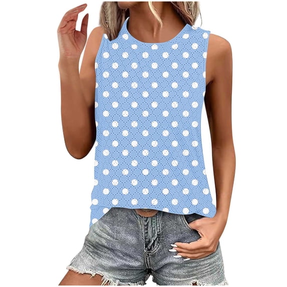 Ashirexll Tank Tops for Women, Womens Casual Tops, Fashion Casual Striped Round Neck Sleeveless Summer Tank Shirts