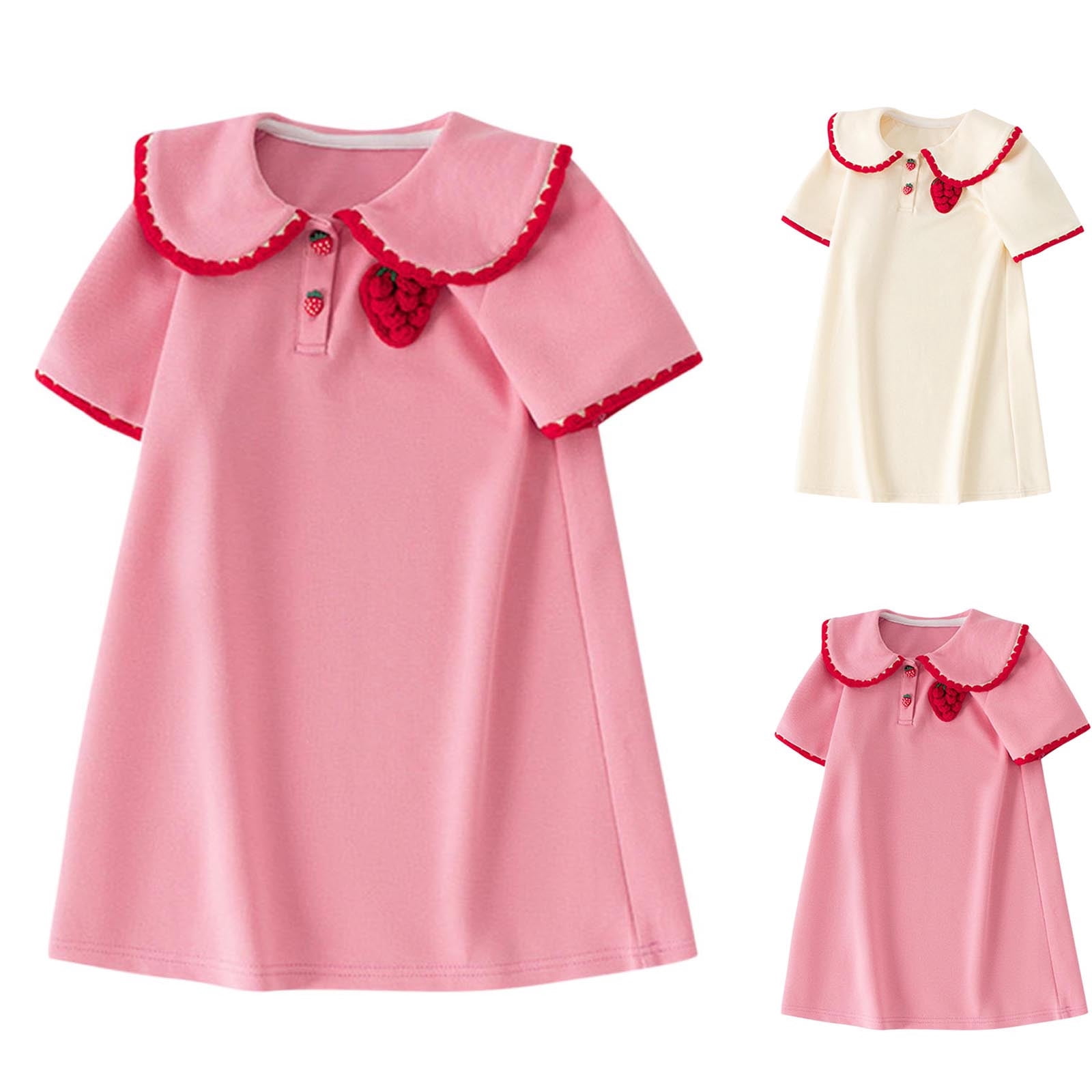 Teens Girls Dresses Summer Kids Black Short sleeve Dress For Girls Clothing
