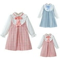 thumbnail image 1 of Ashirexll Teen Summer Dresses, Girls Summer Dress, 3-10Y Girls' Summer and Fall Long Sleeve Dress Casual Collar Shirt Dress, 1 of 7