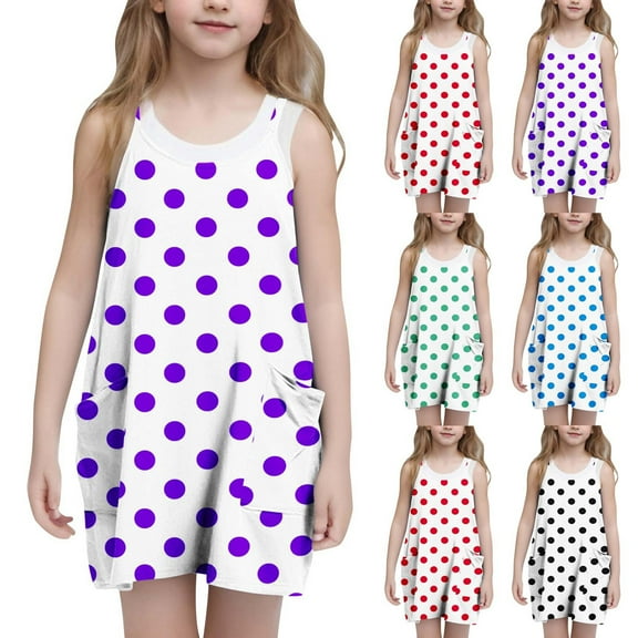 Ashirexll Teen Summer Dresses, Girls Summer Dress, Summer Casual Dress for Girls Fashion Sleeveless Slip Dress with Pockets