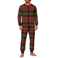 thumbnail image 1 of Ashirexll Two Piece Sets, Mens Pajamas Set, Christmas Plaid Print Fashion Casual Sleepwear Set Long Sleeve Top and Pants Home Loungewear, 1 of 5