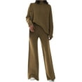 thumbnail image 1 of Ashirexll Two Piece Sets for Women, Outfits for Women, Fashion Winter Round Neck Casual Long Sleeve Sweater and Long Pant Warm Set, 1 of 7