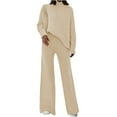 thumbnail image 1 of Ashirexll Two Piece Sets for Women, Outfits for Women, Fashion Winter Round Neck Casual Long Sleeve Sweater and Long Pant Warm Set, 1 of 7