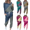 thumbnail image 1 of Ashirexll Two Piece Sets for Women, Outfits for Women, Loose Two Piece Set Solid Long Sleeve Top and Casual Pants Sweatsuit, 1 of 5