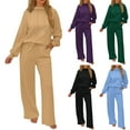 thumbnail image 1 of Ashirexll Two Piece Sets for Women, Outfits for Women, Solid Color Loose Sweatshirt and Sweatpants 2 Piece Sweatsuit Casual ComfortableSet, 1 of 7