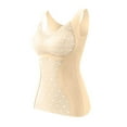 thumbnail image 1 of Ashirexll Undershirt for Women Winter Self-Heating Warm and Seamless Fleece Bottoming Camisole Tops for Women Beige A L, 1 of 2