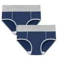 thumbnail image 1 of Ashirexll Underwear Women Pack Clearance Sale! 2PCS Plus Size Panties Seamless Cotton High Waist Briefs Hip Lifting Underpants Blue 4XL, 1 of 2
