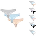 thumbnail image 1 of Ashirexll Underwear for Women, Ladies Underwear Panties, 3 Piece Seamless Breathable Low Waist Thong Panties, 1 of 3