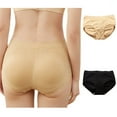 thumbnail image 1 of Ashirexll Underwear for Women, Ladies Underwear Panties, Honeycomb Solid Color Removable Butt Lifting Padded Panties, 1 of 7